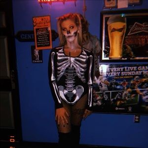 Worn once Skeleton Halloween costume !